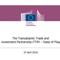 La UE publica informe sobre la situación de las negociaciones del TTIP
