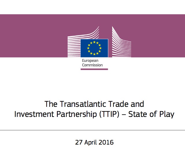 La UE publica informe sobre la situación de las negociaciones del TTIP