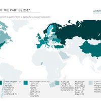 Estadísticas 2017 de las cortes de arbitraje internacionales: SCC, CPA y CCI