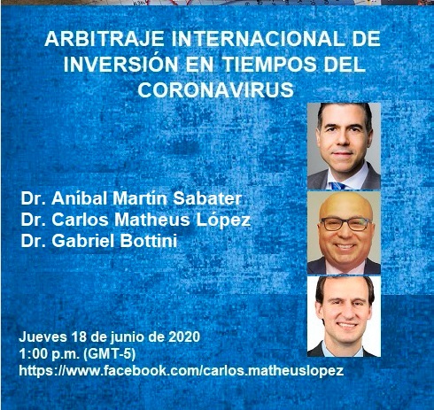 Arbitraje Internacional de Inversión en Tiempos del Coronavirus