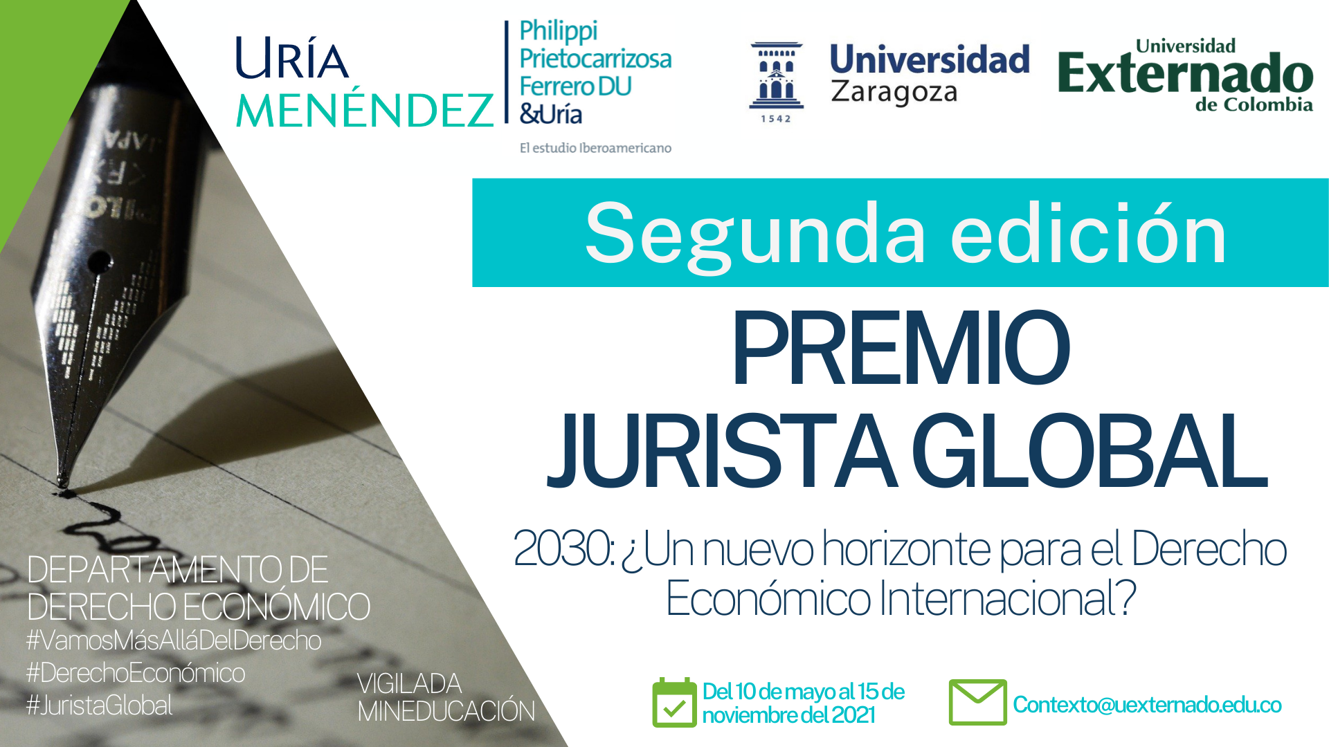 Segunda edición del premio de ensayos jurídicos “Jurista Global”